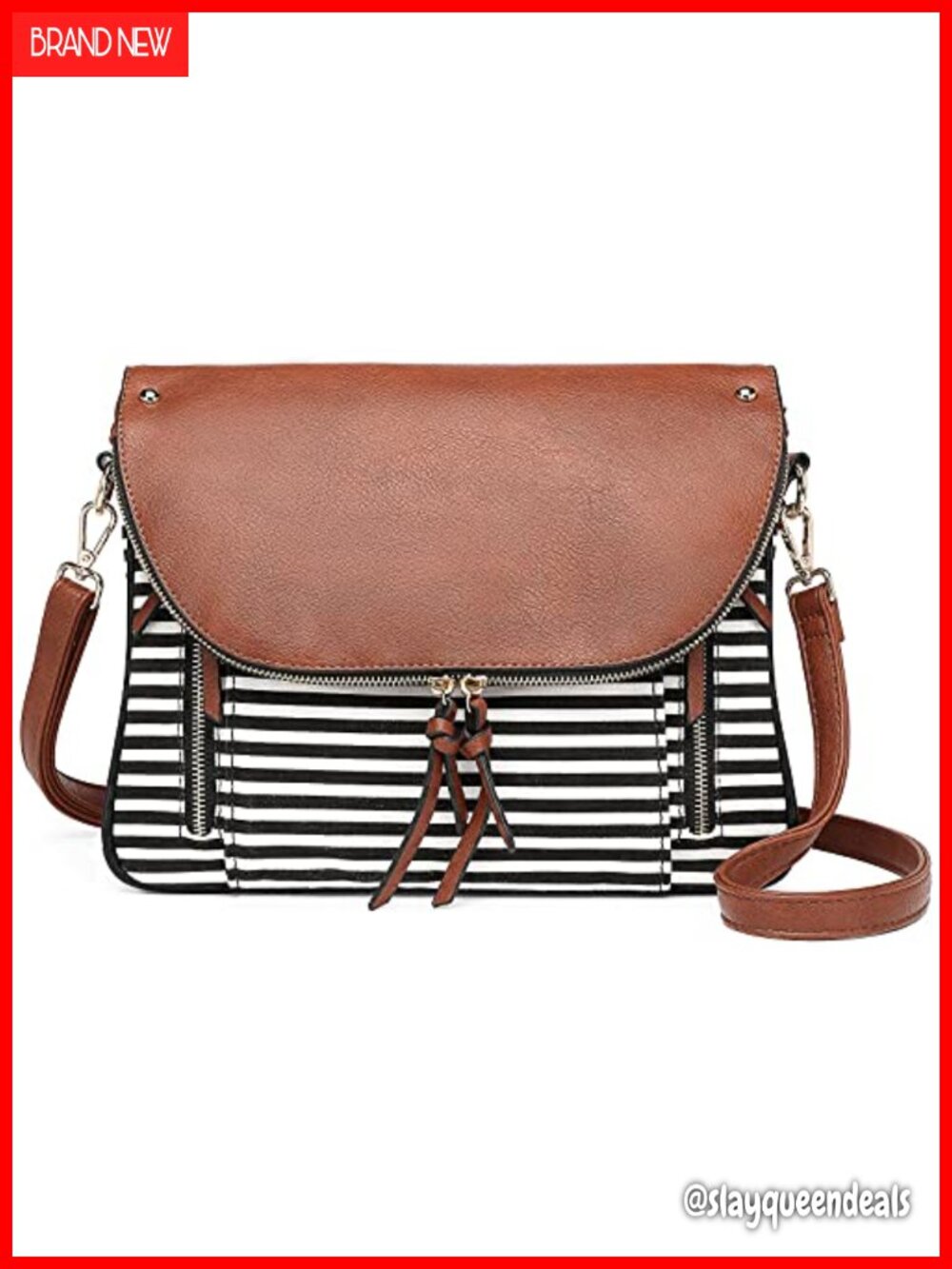 Faux Leather Canvas Crossbody Bag Large Capacity Travel Purse